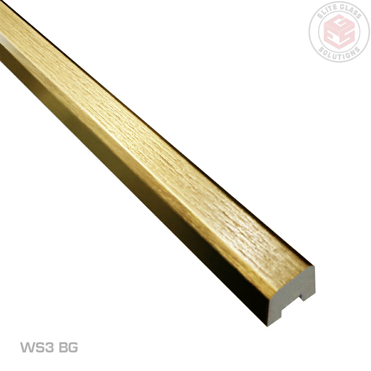 Square Water Bar 10mm x 10mm x 2500mm - Brushed Gold